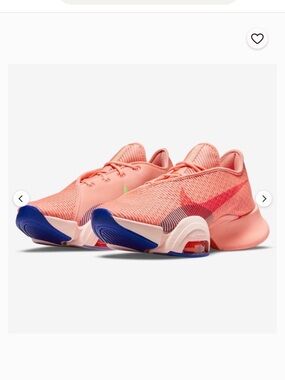 Nike Coral/Peach Air Zoom SuperRep 2 with Lime Swoosh and Blue Accents